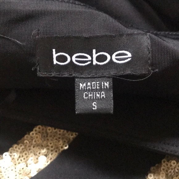Bebe Black and gold tight dress - Picture 4 of 4